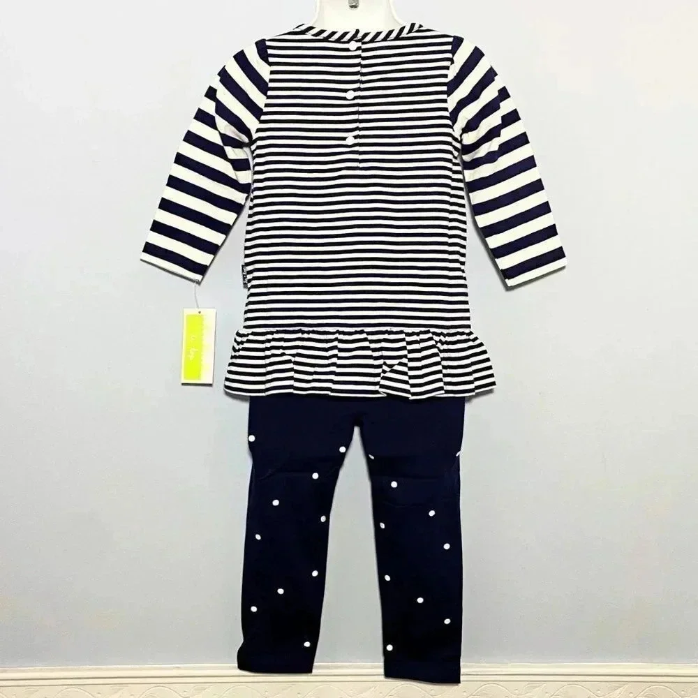 Le Top Boutique Toddler Girls Snowman Holiday Top & Pants Outfit Set Sz 24M NWT